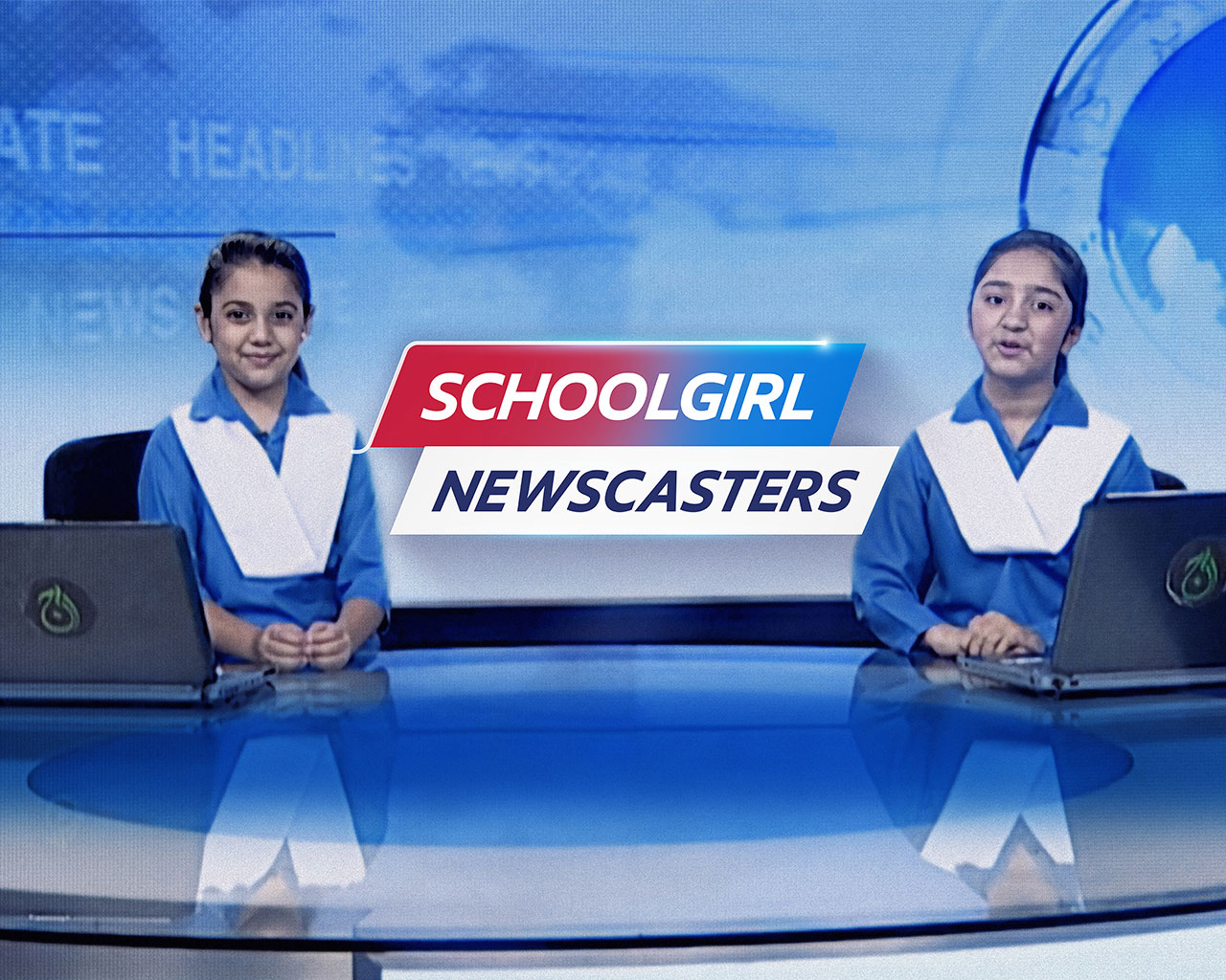 School Girl Newscasters